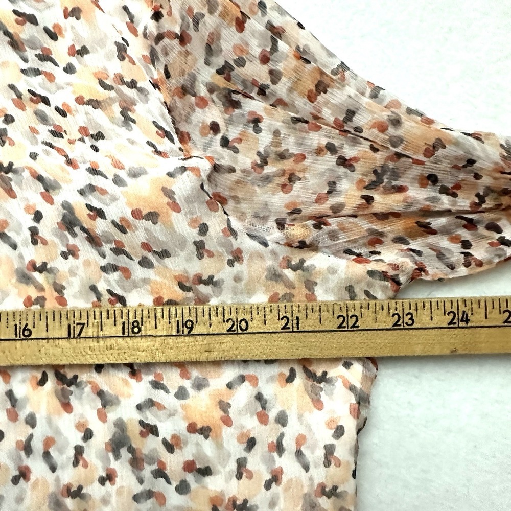 Able XL Jasmine Bell Sleeve Confetti Dot Printed Blouse Chiffon Cupro - Picture 5 of 13